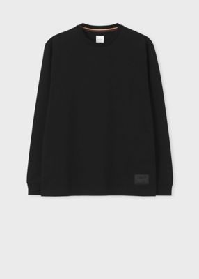 Cropped Logo” モックネック長袖Tシャツ