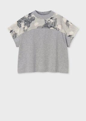 美品 ポールスミス 26年 Polka Petalコンビネーション花柄Tシャツ ウィメンズ ”Polka Petal” コンビネーション 半袖Tシャツ