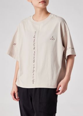 ウィメンズ ハンドドローイング刺繍 半袖Tシャツ