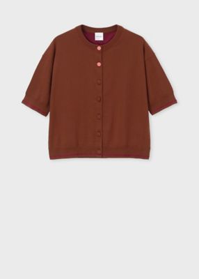 Paul Smith - 【未使用】Paul Smith ミックスボタン　半袖　カーディガン　XL ウィメンズ ベーシック クルーネック 半袖カーディガン