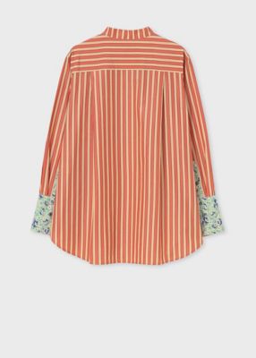 ウィメンズ ”Garden Floral” スタンドカラー 長袖シャツ