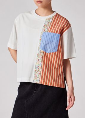 ウィメンズ ”Floral Patchwork” ミックスアップ 半袖T