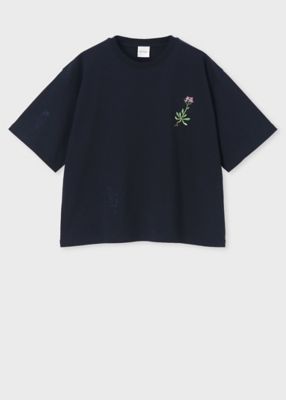 ウィメンズ フローラルエンブロイダリー 半袖Tシャツ