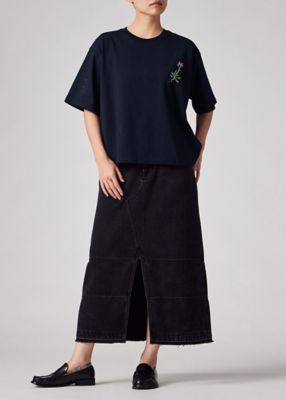 ウィメンズ フローラルエンブロイダリー 半袖Tシャツ