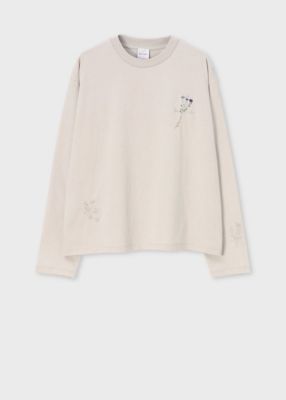 ウィメンズ フローラルエンブロイダリー 長袖Tシャツ