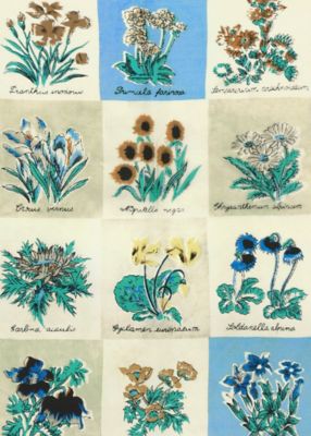 ウィメンズ ”Garden stamp” スクエアスカーフ