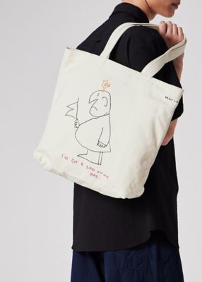 Ｄｒａｗｎ　ｂｙ　Ｐａｕｌ　”Ｇｅｎｔｌｅｍａｎ＆Ｂｉｒｄ”　トートバッグ（３５３００７Ｂ０９０Ｔ）