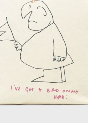 Ｄｒａｗｎ　ｂｙ　Ｐａｕｌ　”Ｇｅｎｔｌｅｍａｎ＆Ｂｉｒｄ”　トートバッグ（３５３００７Ｂ０９０Ｔ）