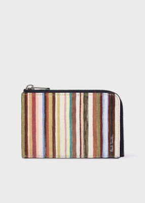 ＜Paul Smith (Men)＞”Ｐａｉｎｔｅｄ　Ｓｉｇｎａｔｕｒｅ　Ｓｔｒｉｐｅ”　コインケース（３６３９０４８０２０）