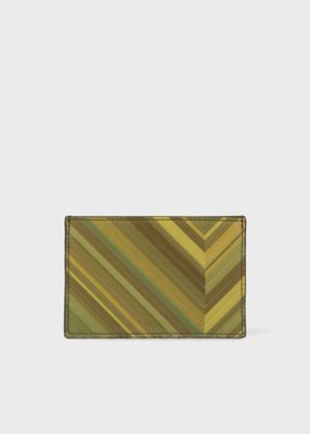 ポールスミス　牛革 Green Chevron Leather” パスケース