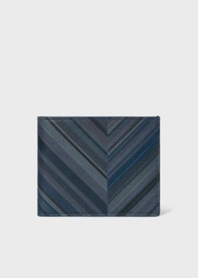 Blue Chevron Leather” 2つ折り財布