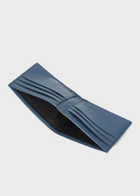 Blue Chevron Leather” 2つ折り財布