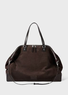 ＜Paul Smith (Men)＞スエード　レザートリム　ボストンバッグ（４５３９０６８２０２）