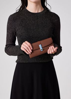超美品 ポールスミス 長財布 ベルトストラップ レザー 11-26011908 ベルトストラップ 長財布（ブラウン） ｜ポール・スミス