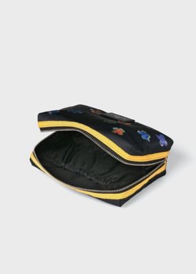 PS Happy” インキーフラワーズ プリント ポーチ