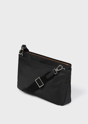 【現行品】ポールスミス　ナイロンブライトストライプトリム　ミニショルダー 本革 ナイロンブライトストライプトリム SS25 2WAYミニ