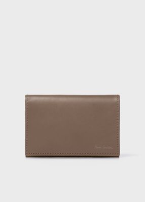ギフトにも☆Paul Smith ストライプカラードエッジ 名刺入れ ストライプカラードエッジ 名刺入れ（グレイッシュベージュ