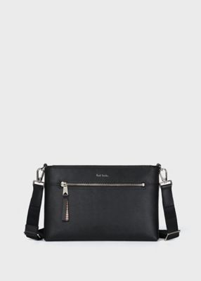 ＜Paul Smith (Men)＞ストローグレインレザー　ショルダーバッグ（５５３４１２Ｎ５４０Ｓ）