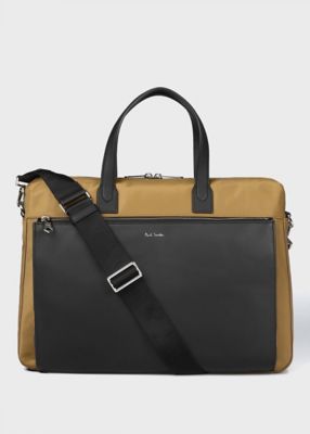 ＜Paul Smith (Men)＞ナイロンブライトストライプトリム　ブリーフケース（５５３４１３Ｎ４５２Ｆ）