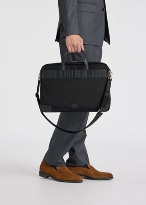 極美品 ポールスミス 2way ビジネスバッグ 2層 マルチストライプ