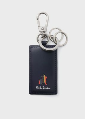 Paul Smith (Men)/ポール・スミス マーケトリー ブライトストライプ ラビット キーリング(553422P900) 190ネービーブ ハンドバッグ・財布【三越伊勢丹/公式】