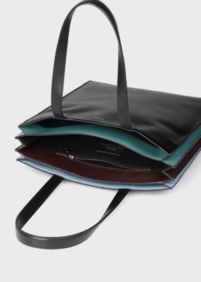 Paul Smith　アコーディオンプリーツ　レザートートバッグ　コンサティーナ Paul Smith アコーディオンプリーツ レザートートバッグ コンサ