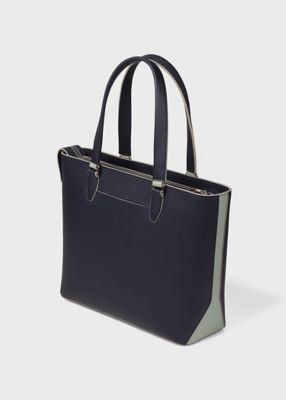 カラーブロックレザー　トートバッグ（５５５４０１ＷＮ０３１Ｔ）