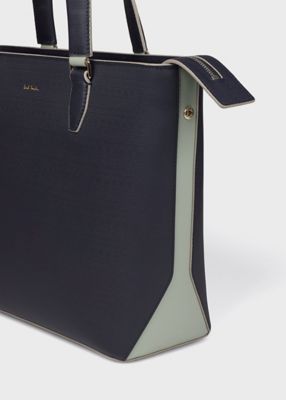 カラーブロックレザー　トートバッグ（５５５４０１ＷＮ０３１Ｔ）