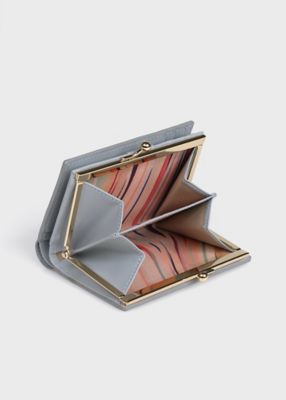 【Paul Smith】サプルレザー がま口2つ折り財布 ロゴ バイカラー Paul Smith】サプルレザー がま口2つ折り財布 ロゴ バイカラー