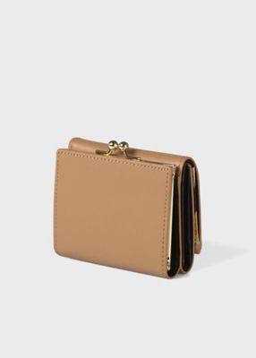 s*k様 スプレースワールトリム がま口財布　コーラル　ポールスミス Newスワールトリム がま口3つ折り財布（555419W130