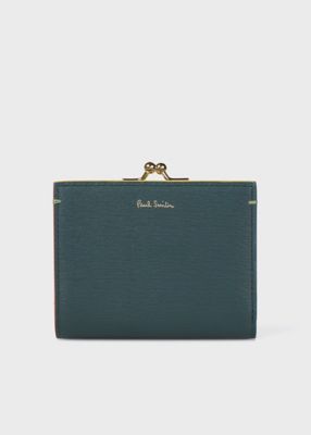 Paul Smith (Women)/ポール・スミス カラードエッジ がま口 2つ折り財布(555422W749) オリーブ 財布・マネークリップ【三越伊勢丹/公式】