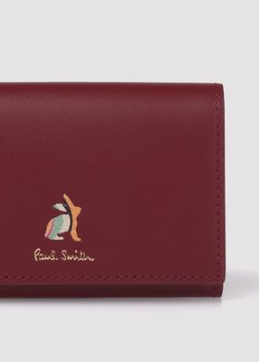 ★★★新品未使用★★★Paul Smith 赤 レザー 名刺入れ マーケトリースワールラビット 名刺入れ（555424W113CA