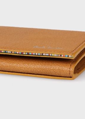ポールスミス　paulSmith　シグネチャーストライプエッジ 　名刺入れ ストライプカラードエッジ 名刺入れ（グレイッシュベージュ