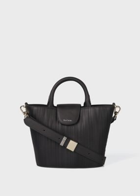 ＜Paul Smith (Women)＞シャドーストライプ　レザー　２ＷＡＹ　ミディアムハンドバッグ（８４５０４２Ｗ６８１）