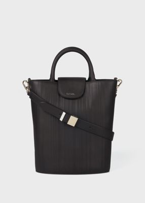 ＜Paul Smith (Women)＞シャドーストライプ　レザー　２ＷＡＹ　ラージハンドバッグ（８４５０４２Ｗ６８２）
