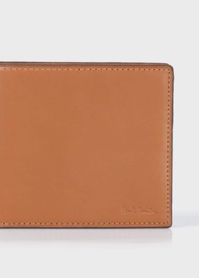 ポールスミス✨Paul Smith✨財布✨二つ折り財布✨ベジタンストライプトリム ベジタンストライプトリム 2つ折り財布（キャメル） ｜ポール