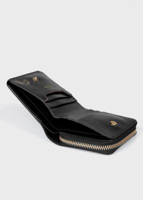 134② 新品 ポールスミス ベジタン ラウンドジップ ミニ財布 二つ折り財布 ベジタン ラウンドジップ 2つ折り財布（ブラック） ｜ポール・スミス