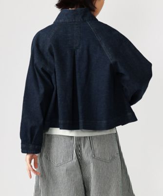 マハジャケット　デニム素材のショート丈ジャケット