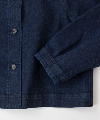 マハジャケット　デニム素材のショート丈ジャケット