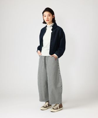 マハジャケット　デニム素材のショート丈ジャケット
