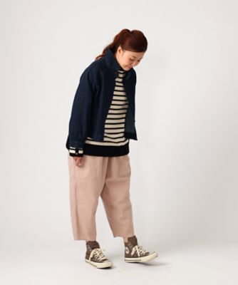 マハジャケット　デニム素材のショート丈ジャケット