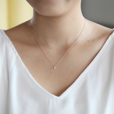 4℃ K10 ネックレス ヨンドシー 4℃ K10ホワイトゴールドネックレス （ホワイト