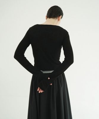 CURVED NECK LAYERED SET TOPS 11105ー
