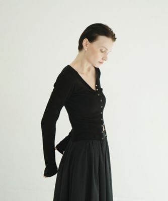 CURVED NECK LAYERED SET TOPS 11105ー