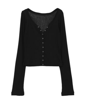 CURVED NECK LAYERED SET TOPS 11105ー
