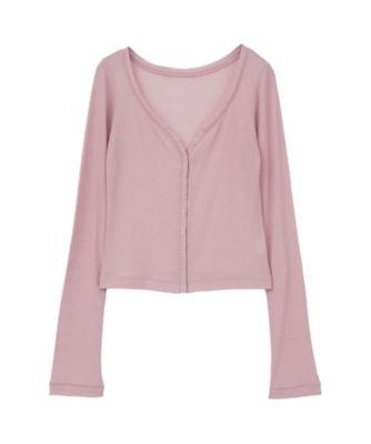 CURVED NECK LAYERED SET TOPS 11105ー