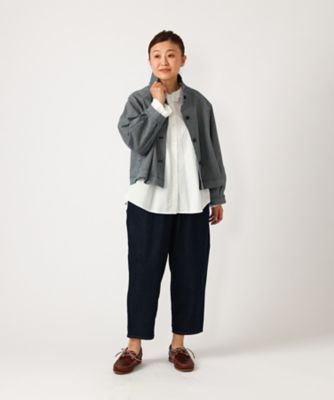 マハジャケット・Ｂ　ヒッコリー素材のショート丈ジャケット