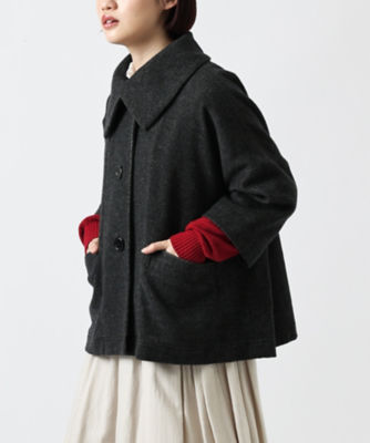ピーアジャケット 大きな襟のウールリネンジャケット | ファッション