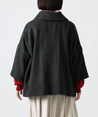 ピーアジャケット 大きな襟のウールリネンジャケット | ファッション