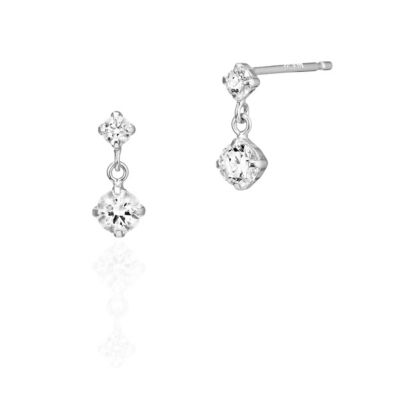 ＜４℃ (Women)＞Ｋ１０ホワイトゴールド　ピアス